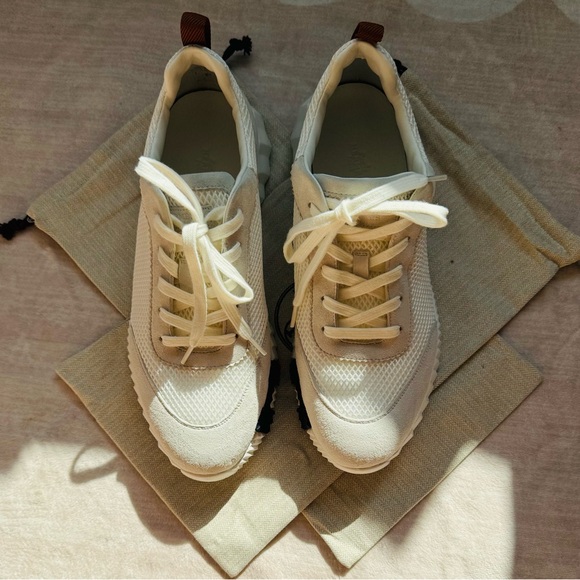 Hermes Other - Hermès Bouncing Sneakers White Mesh & Suede EU 45 Excellent Condition